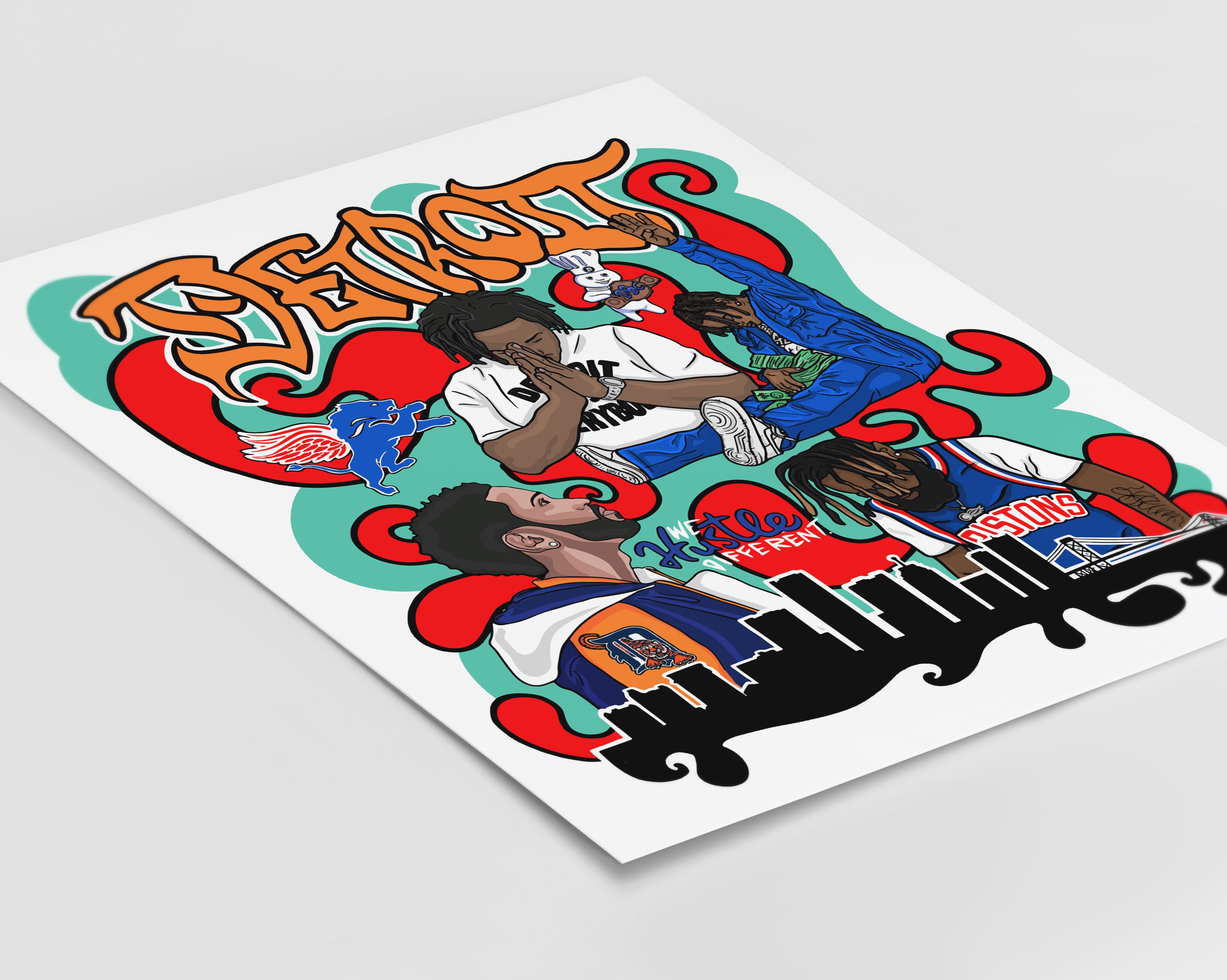 Detroit Rapper Print - Just by Juliana