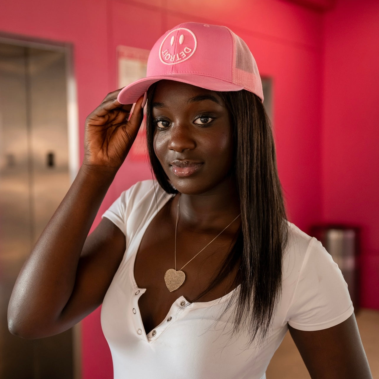 DV8 Smiley Retro Trucker Hat