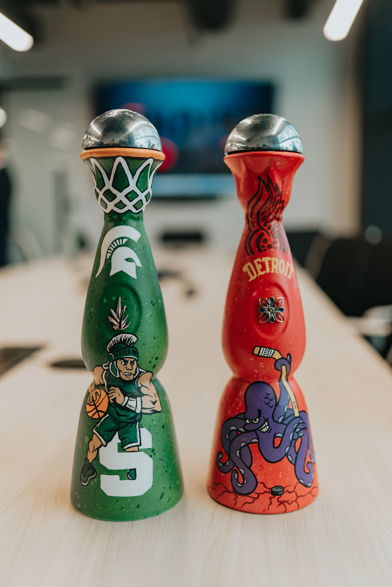 Custom Painted Tequila Bottles