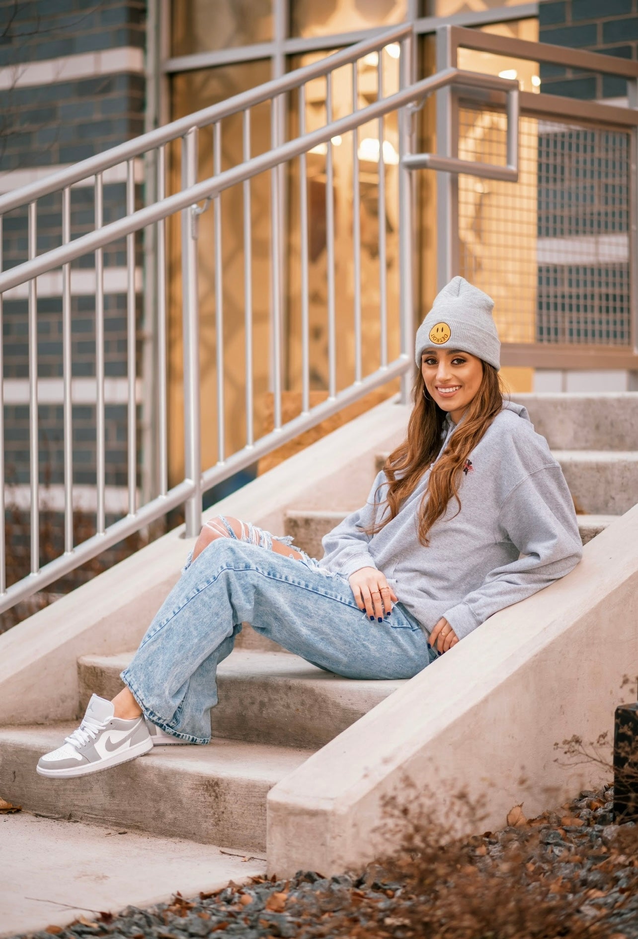 DV8 Classic Beanie | Detroit Comfortwear | Embroidered Smiley Hat